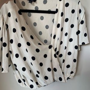 Polka dot going out blouse